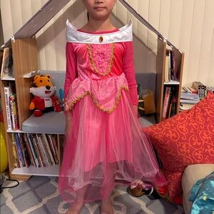 Disney Princess Aurora Costume Dress Up Halloween Girl’s Size 4-6